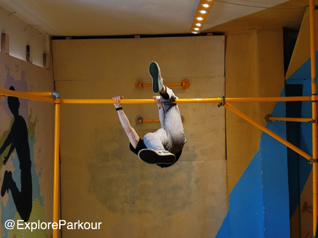 leg up climb on bar